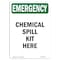 Signmission Safety Sign, OSHA EMERGENCY, 14" Height, Chemical Spill Kit Here, Portrait OS-EM-D-1014-V-10445 - alternate 1